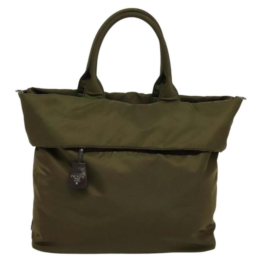 Prada Nylon Handbag Khaki Green